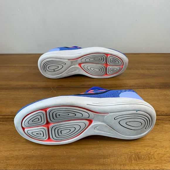 Nike Womens Lunarglide 8 Blue Orange Black Running Shoe Size 9.5 - Picture 8 of 9